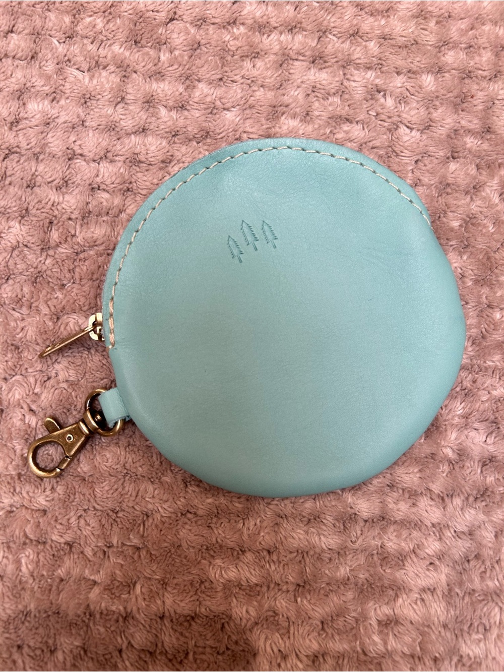 Portland Leather Goods Gordita Pouch in a Mint Green